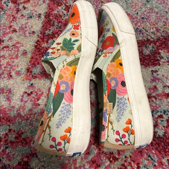 Keds Rifle Paper Co Floral Slip-On Canvas Shoes - Picture 6 of 9